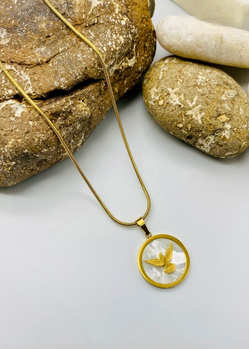 Flying bird necklace
