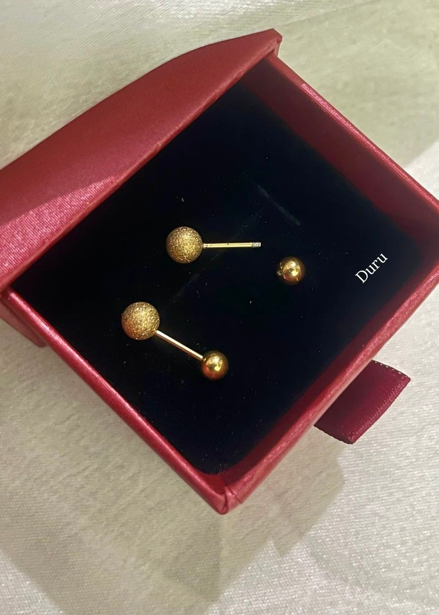Velour ball studs