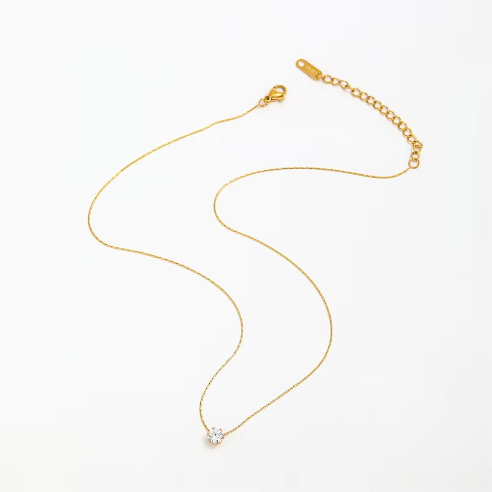 Everyday solitaire necklace
