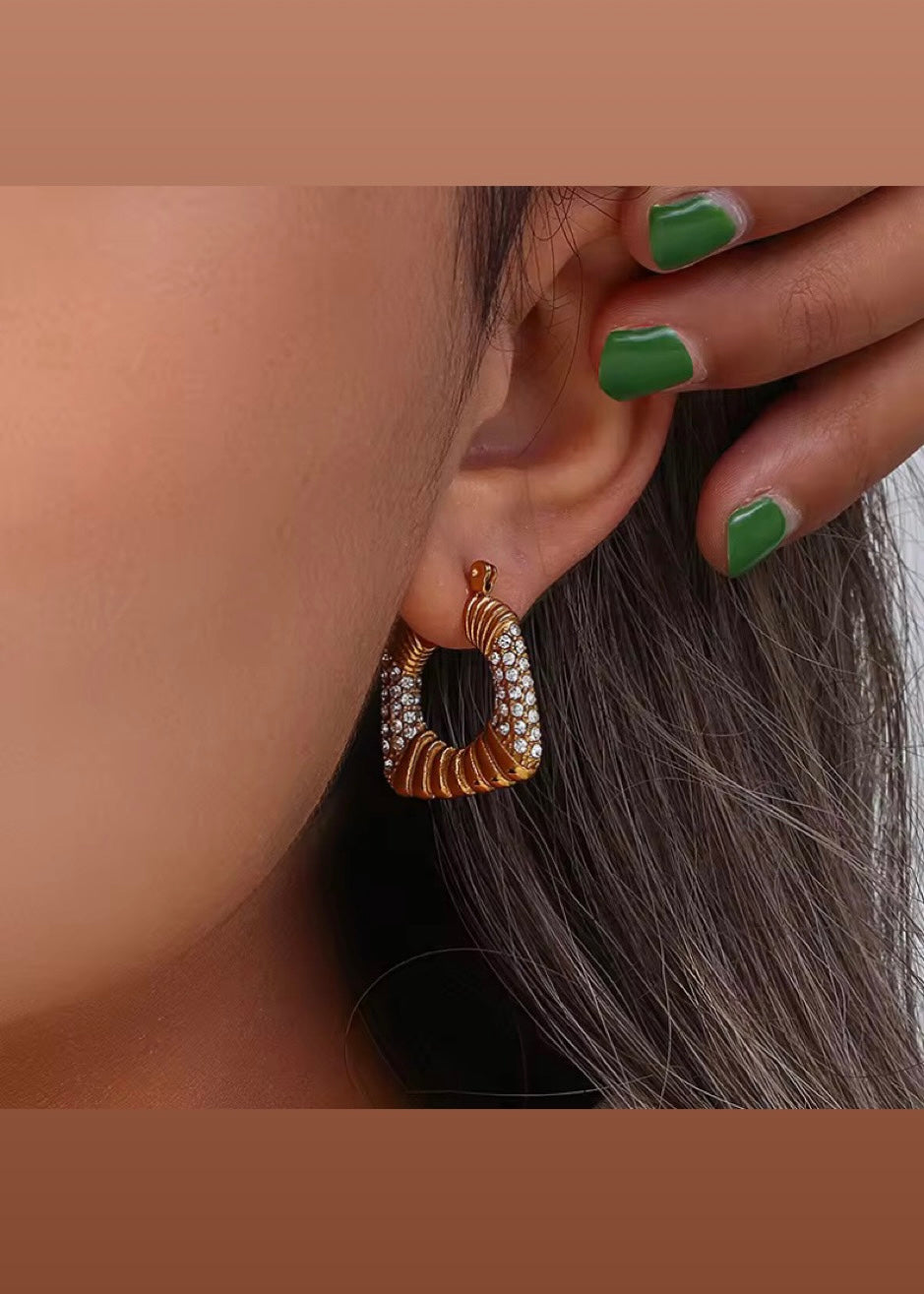 Shimmer wrap hoops