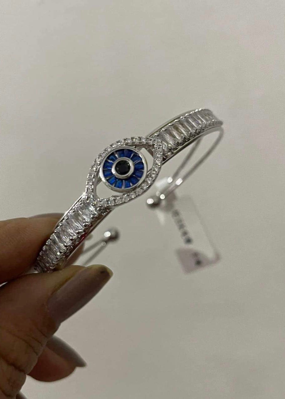 Evil eye orb cuff bracelet(Silver)