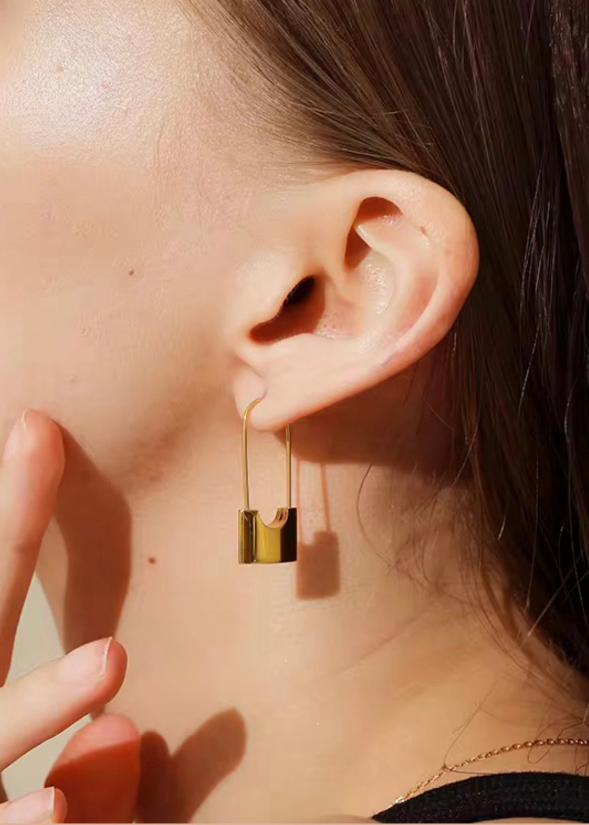 Safety pin earrings