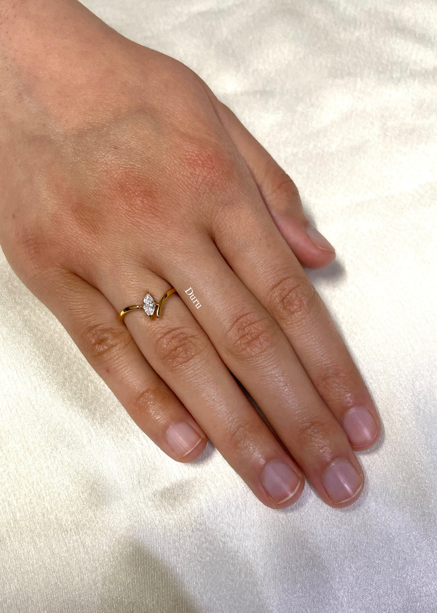 Marquise solitaire ring