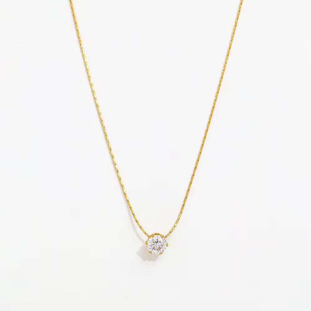 Everyday solitaire necklace