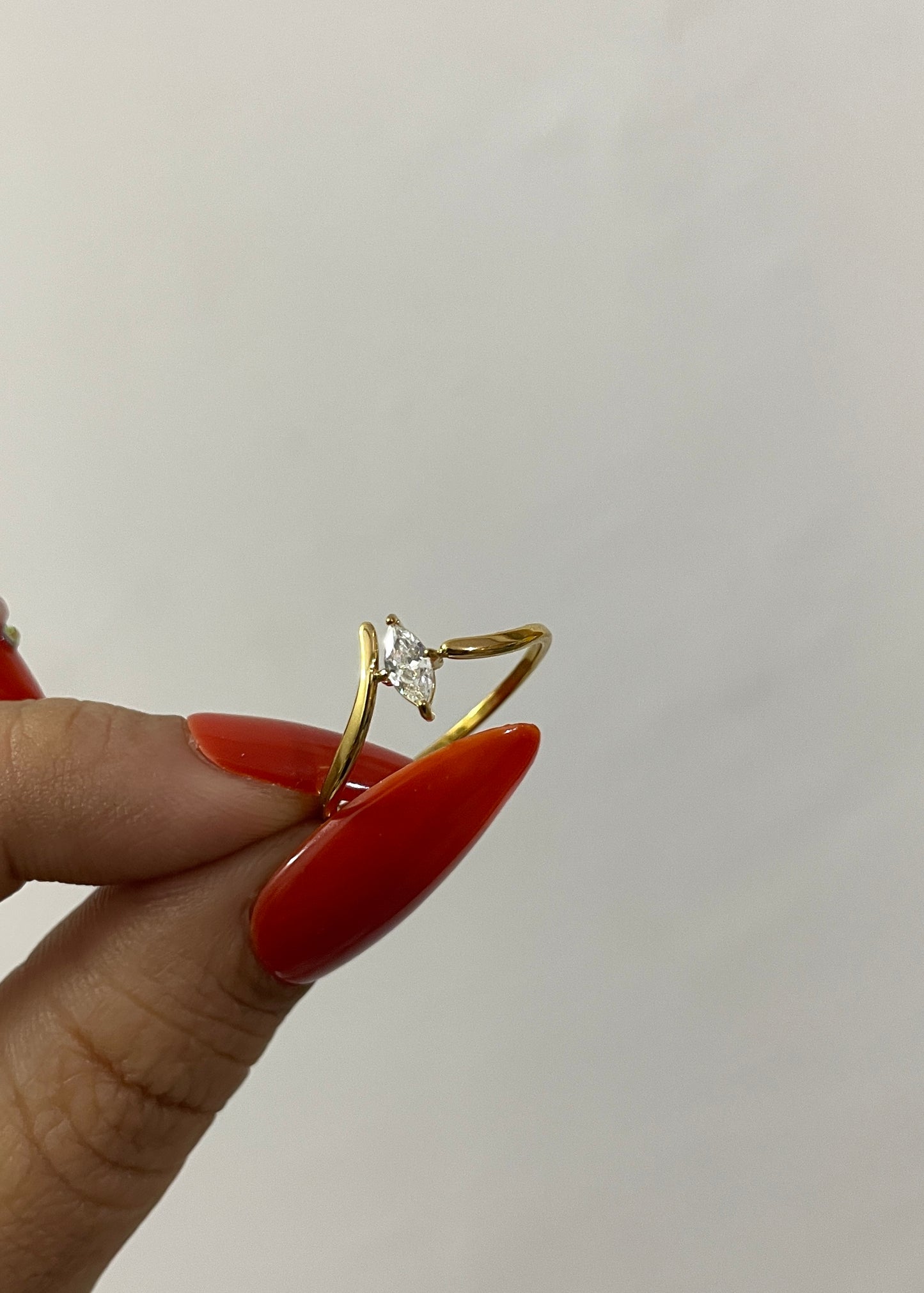 Marquise solitaire ring