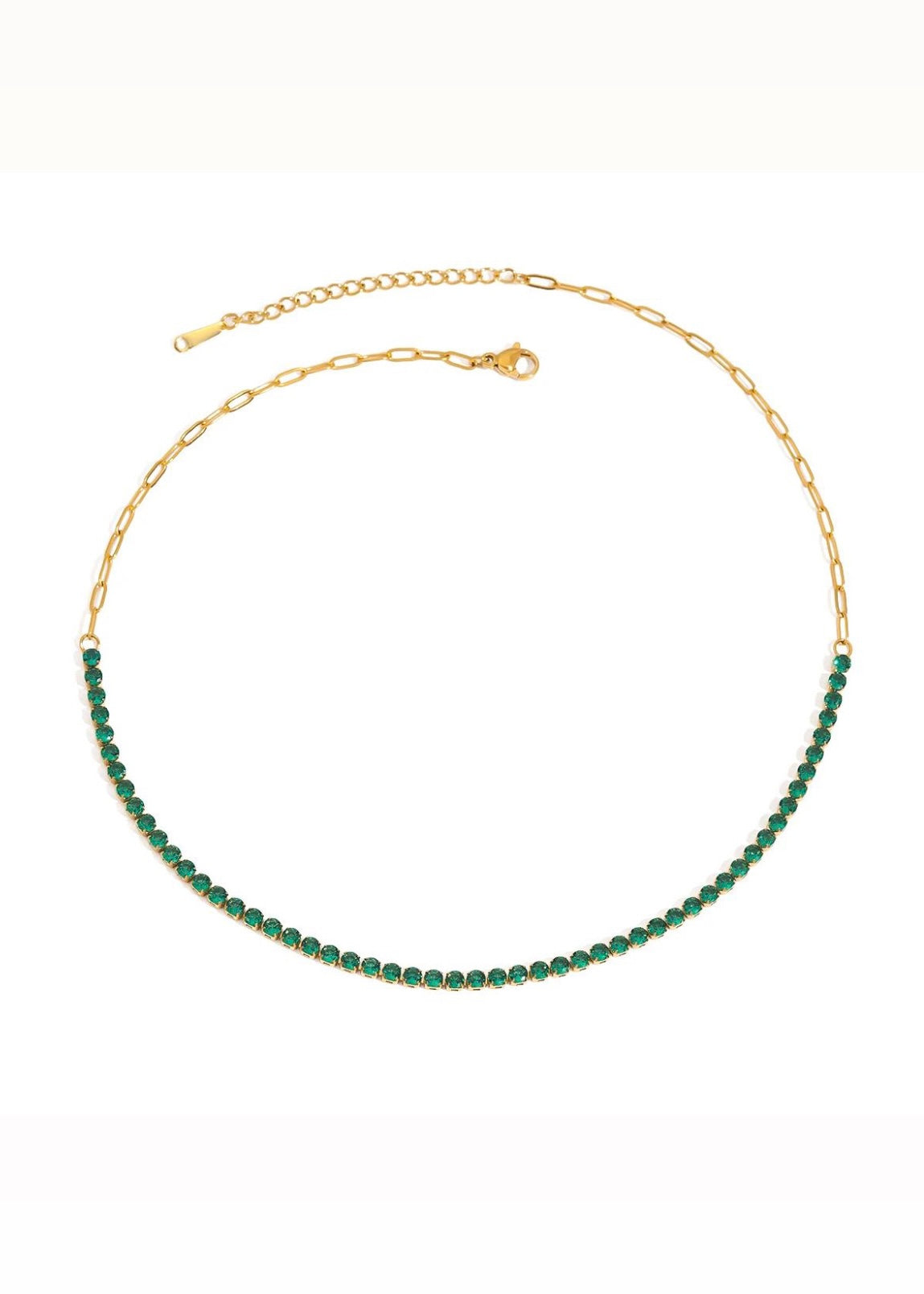 Emerald glow necklace