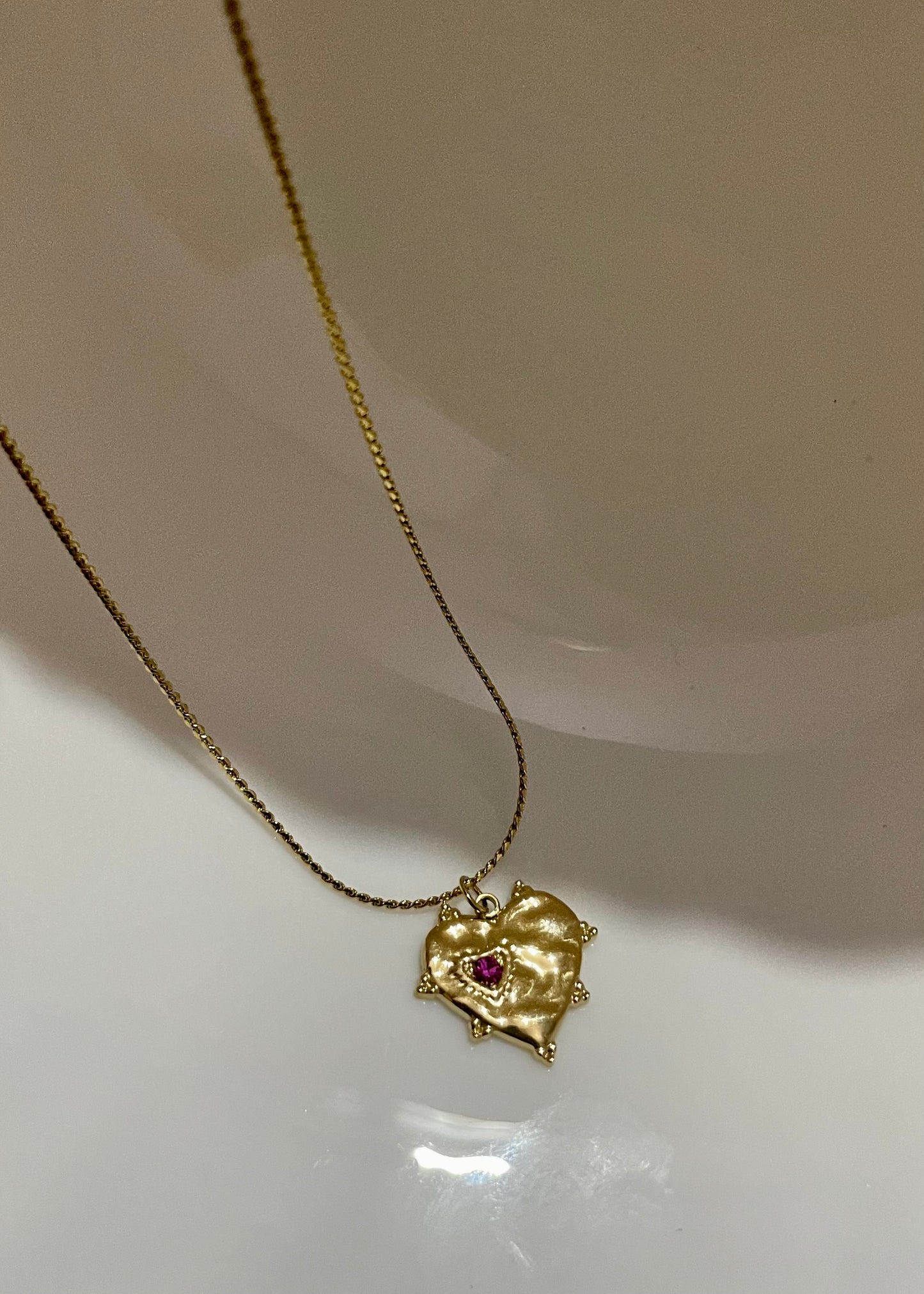 Ruby heart necklace