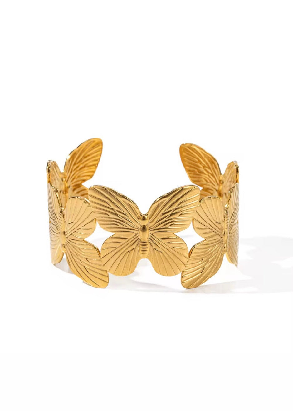 Butterfly cuff bracelet