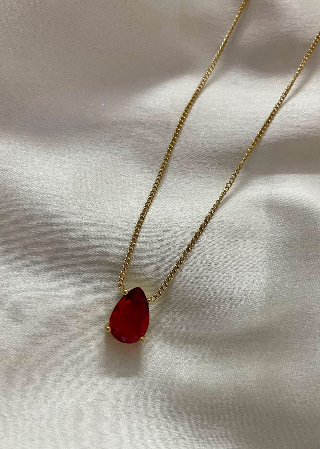 Louis ruby drop necklace