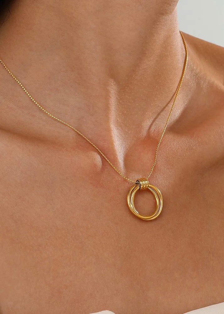 Infinity circle necklace