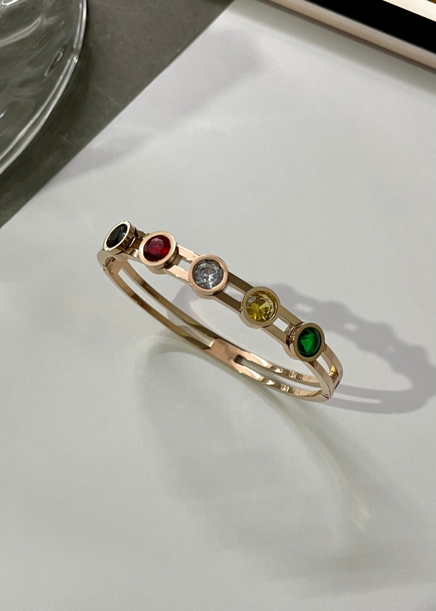 Color cascade bracelet(Rosegold)