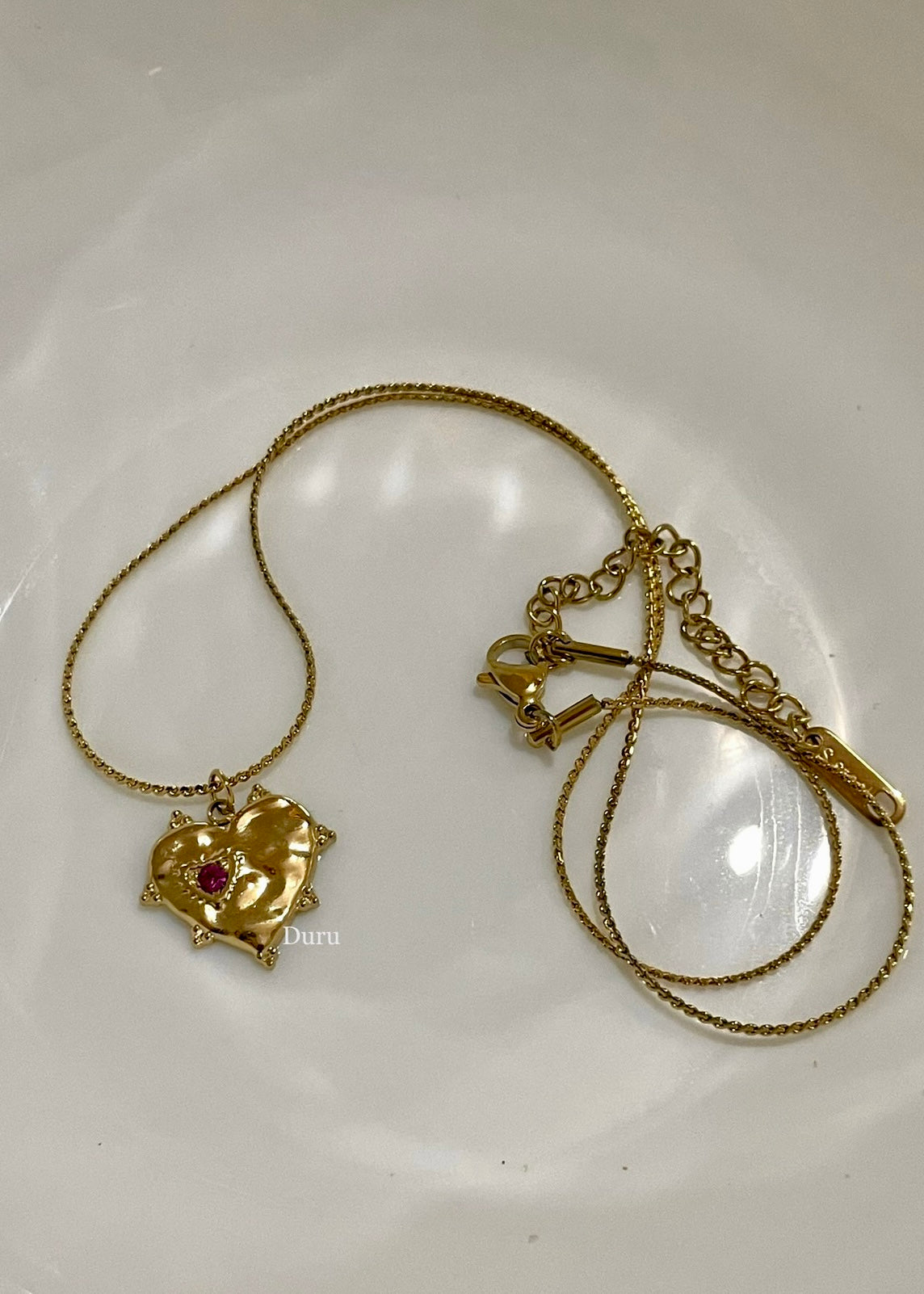 Ruby heart necklace