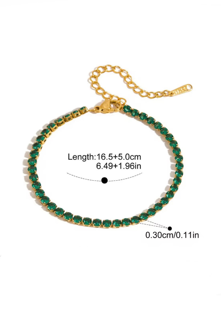 Emerald glow bracelet