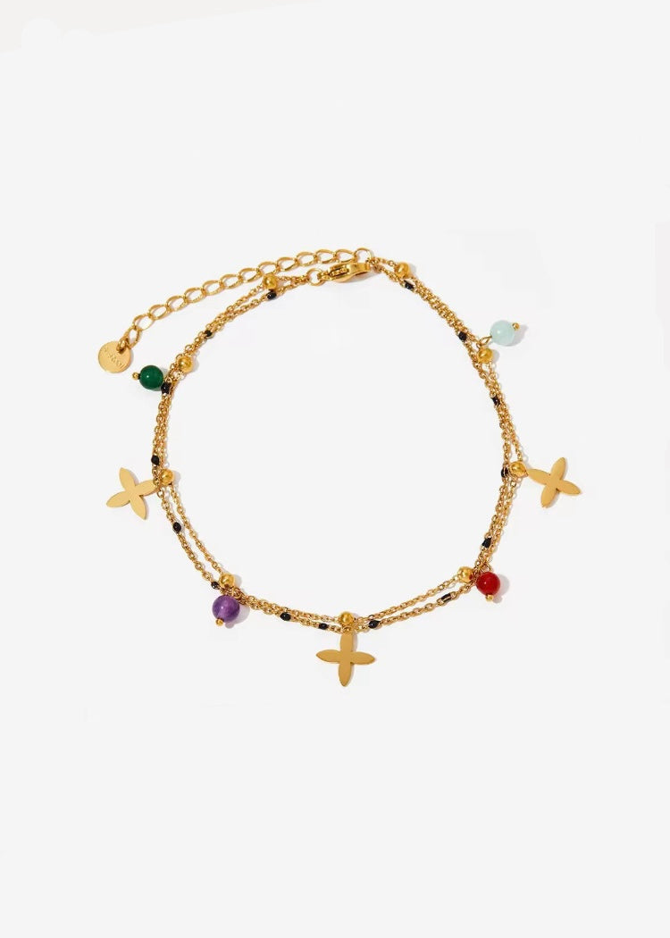Gem glow anklet(Gold)