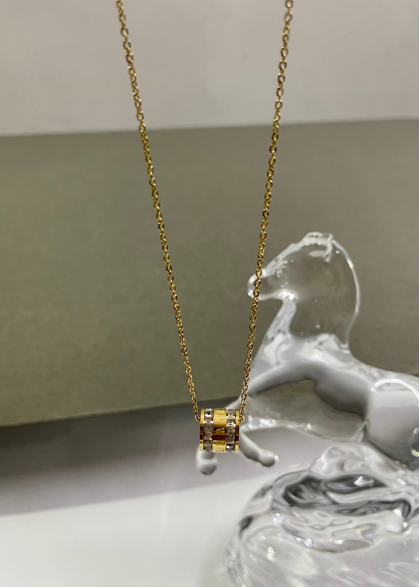 Tyre charm necklace