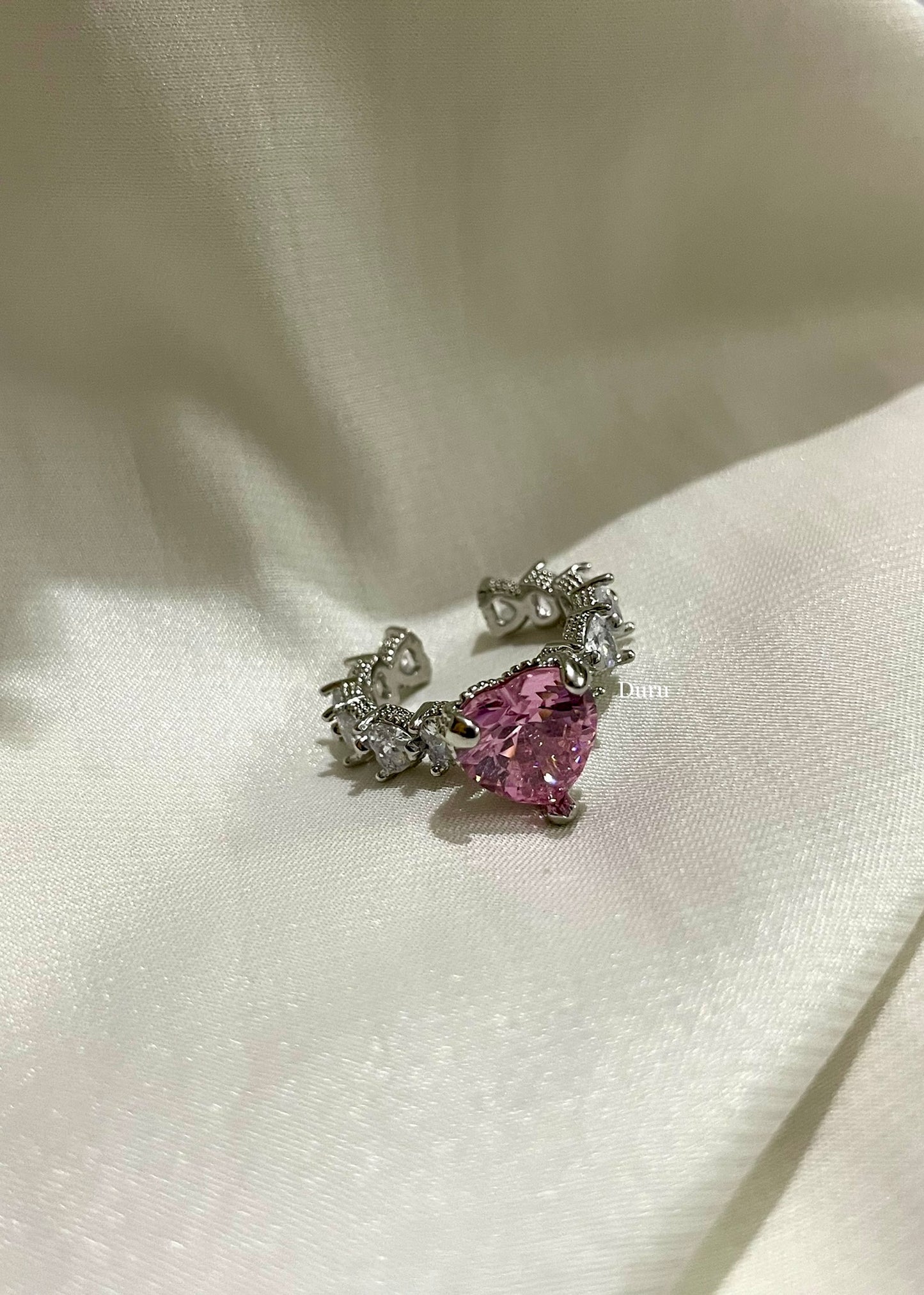 Blush heart ring