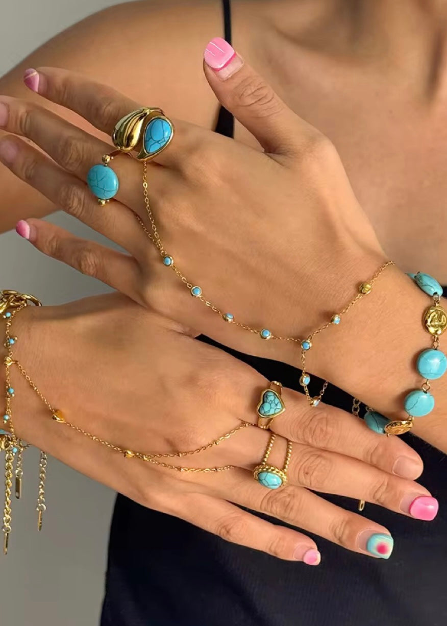 Turquoise dream handchain