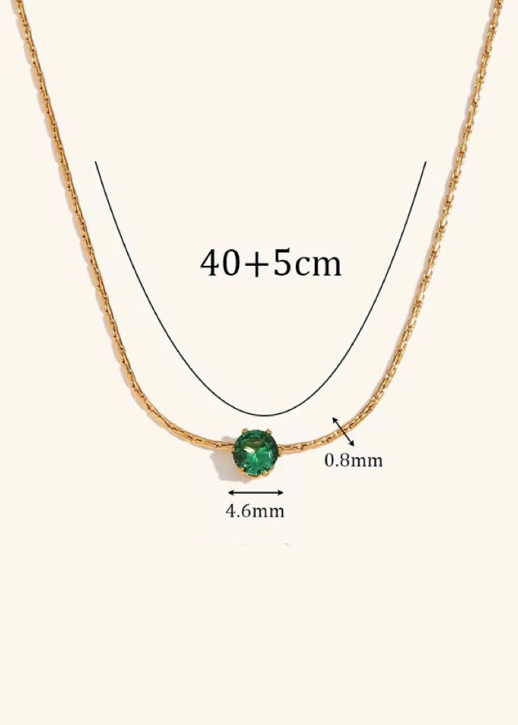 Everyday emerald necklace