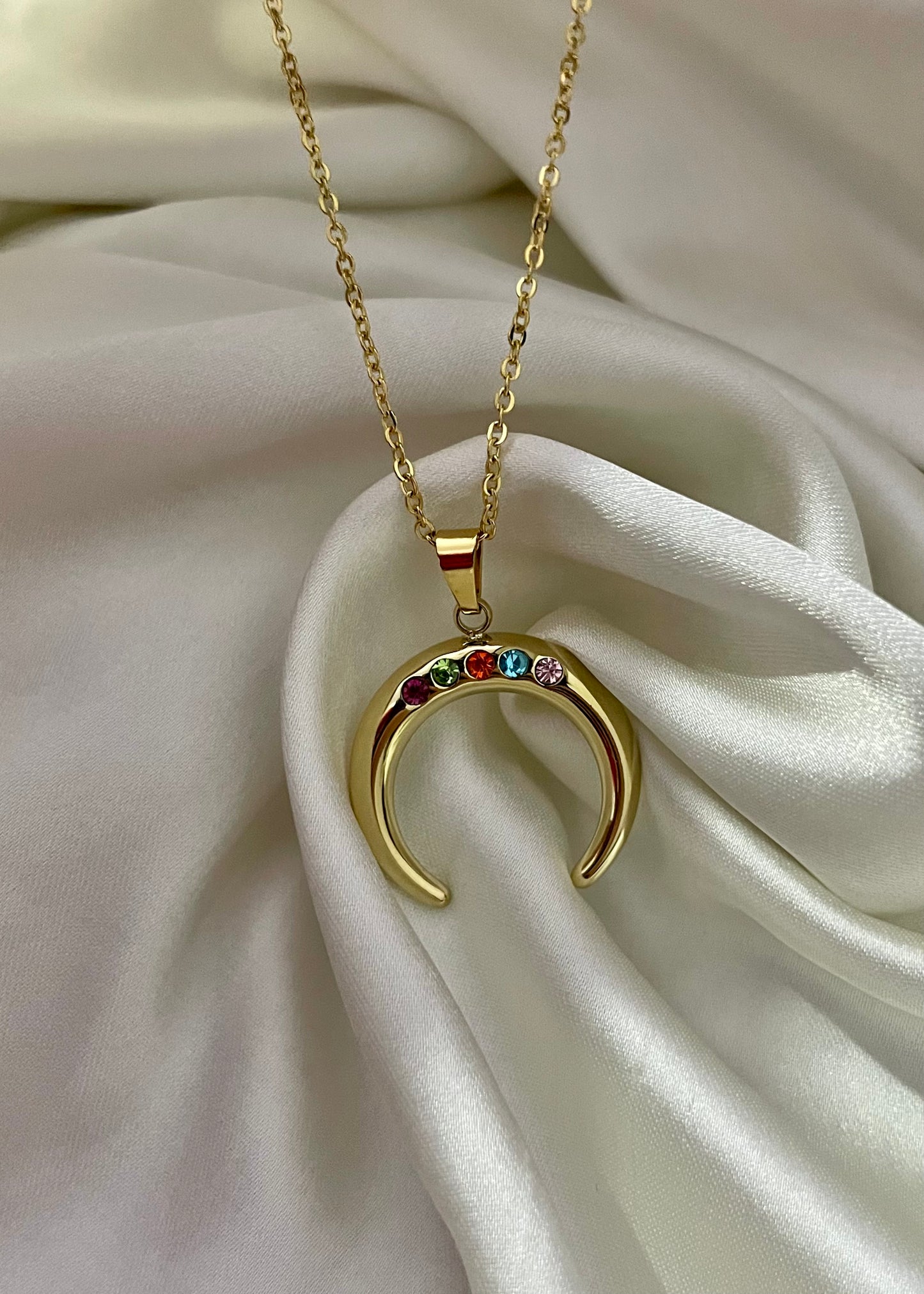 Midnight moon necklace