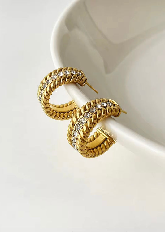 Blingy round hoops