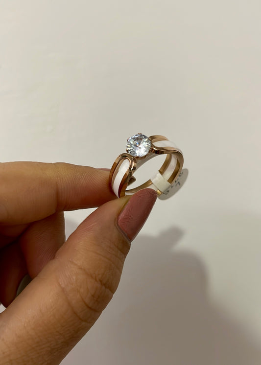 Solitaire ceramic ring(Set of 2)