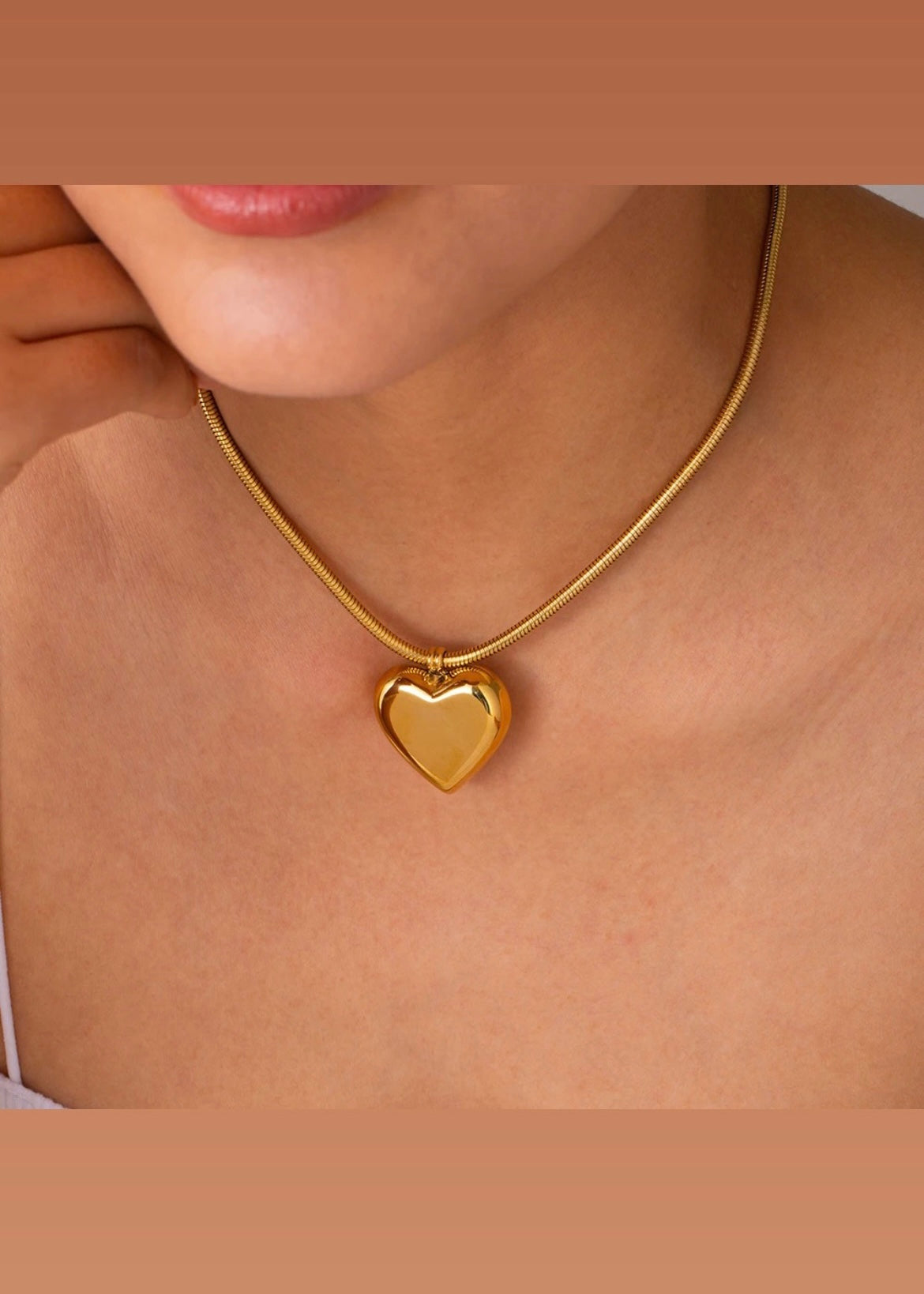 Chunky heart necklace