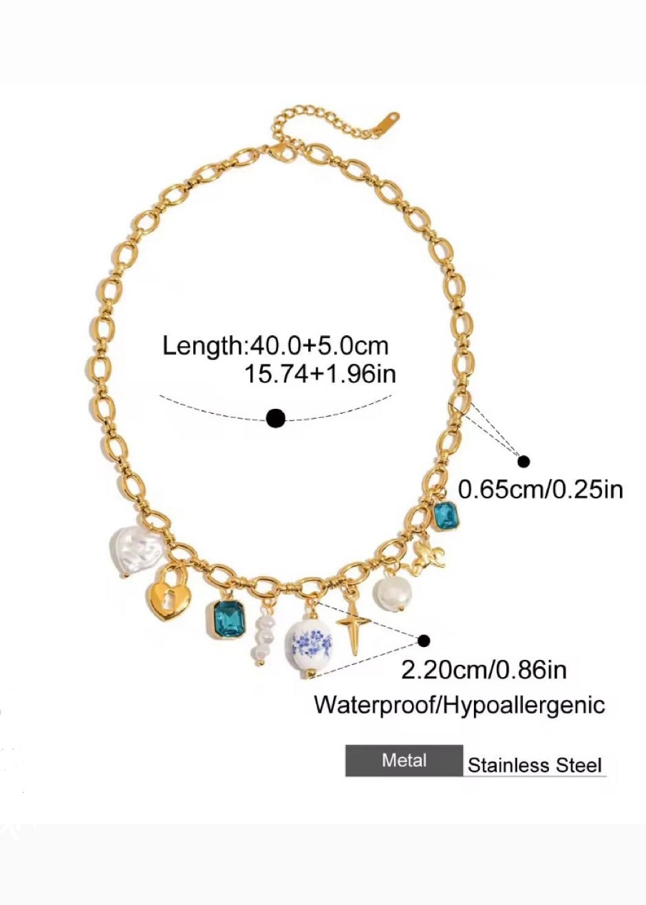 Vintage treasure charms necklace
