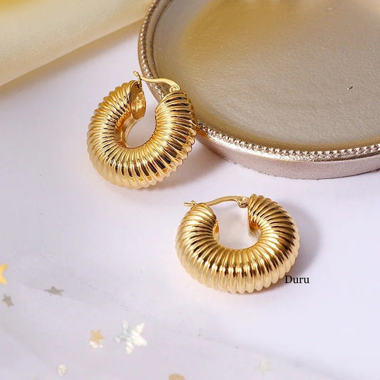 Retro luxe hoops