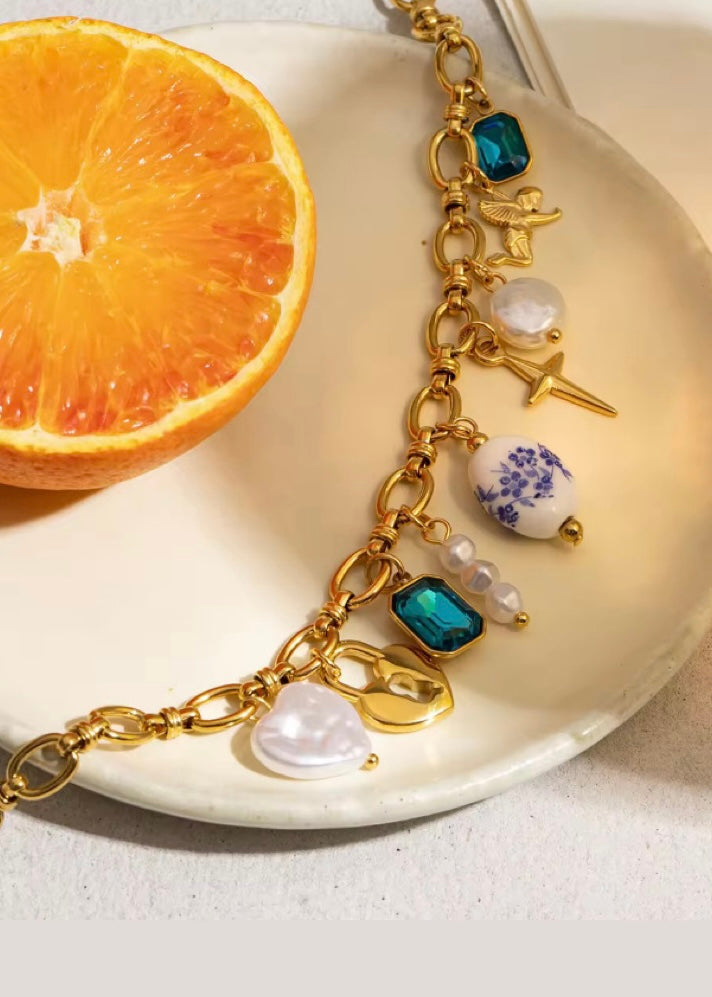 Vintage treasure charms necklace