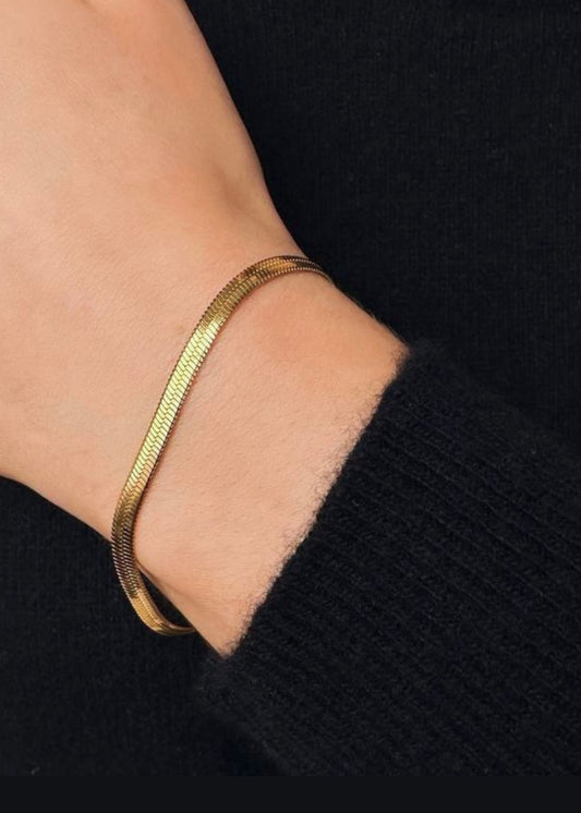 Snake chain bracelet(Gold)
