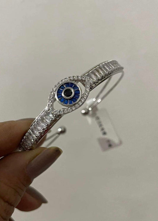 Evil eye orb cuff bracelet(Silver)