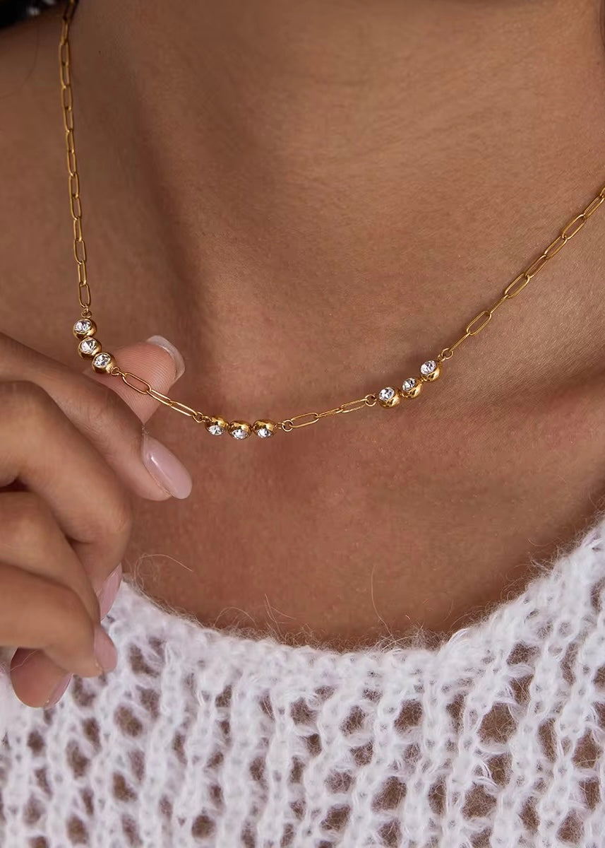 Celeste link necklace(Gold)