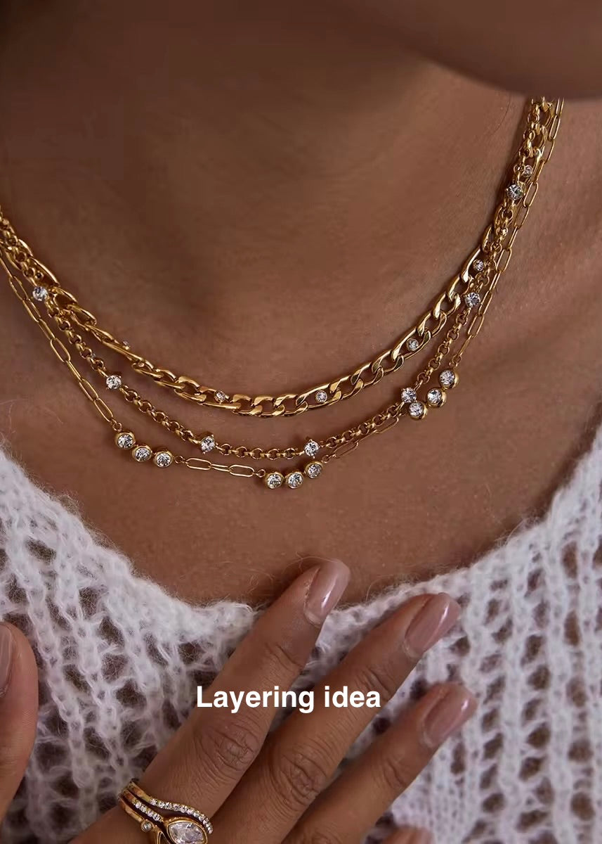 Celeste link necklace(Gold)