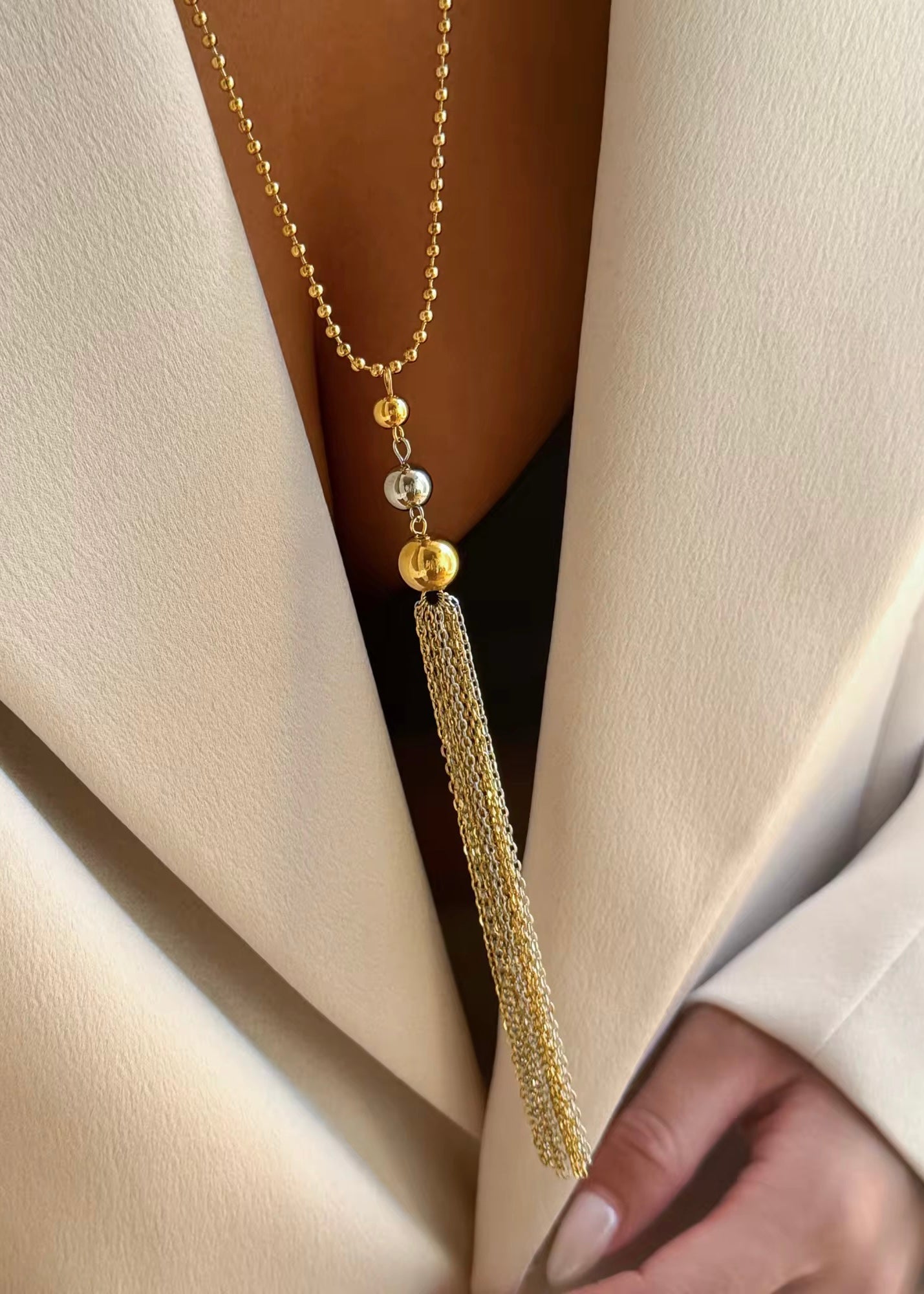 Elara tassel necklace