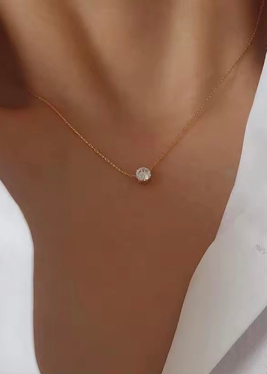 Everyday solitaire necklace