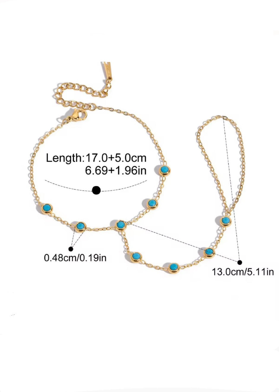 Turquoise dream handchain