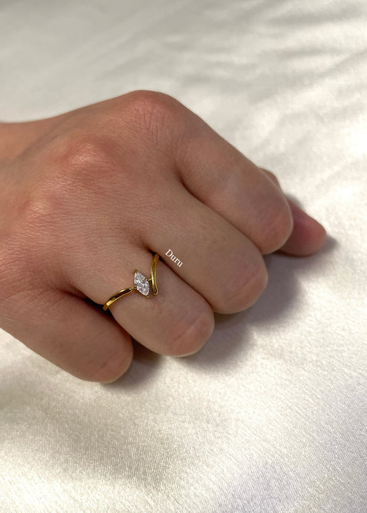 Marquise solitaire ring