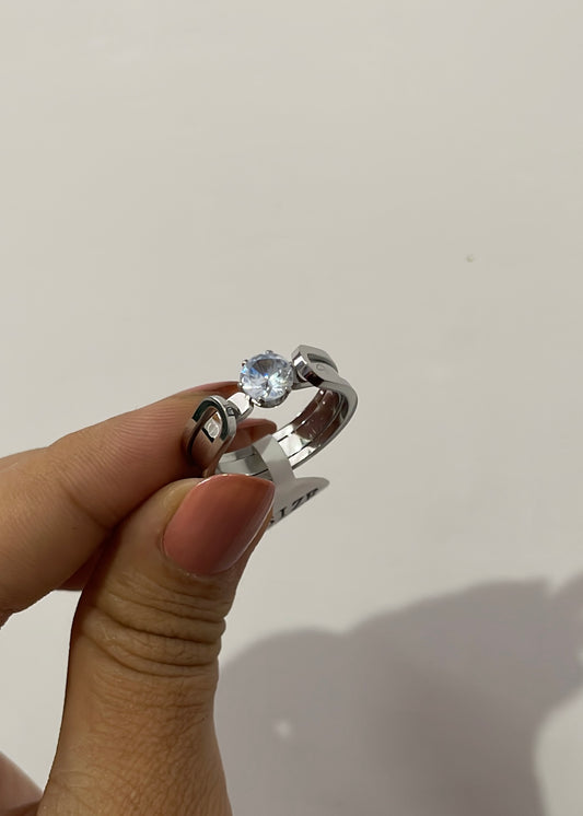 Eternal solitaire ring(Silver)