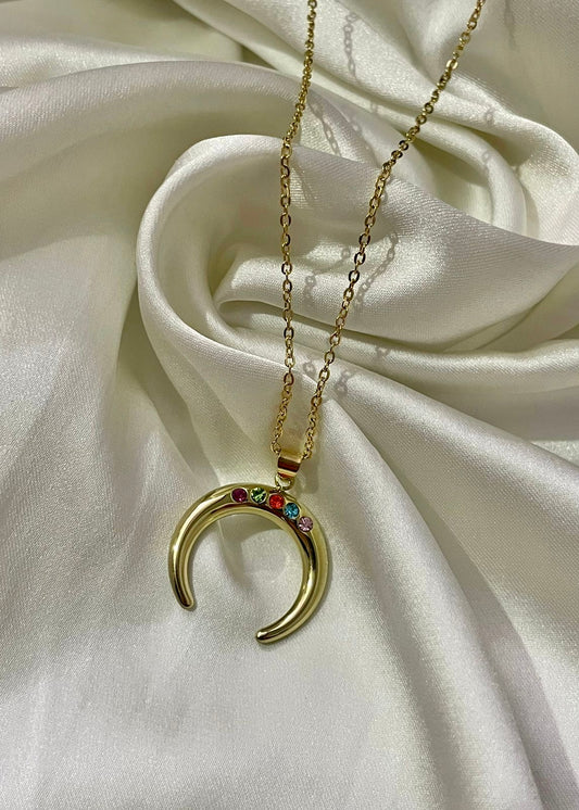 Midnight moon necklace