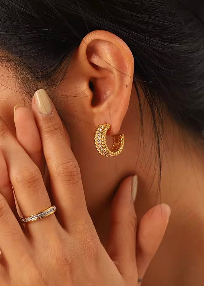 Blingy round hoops