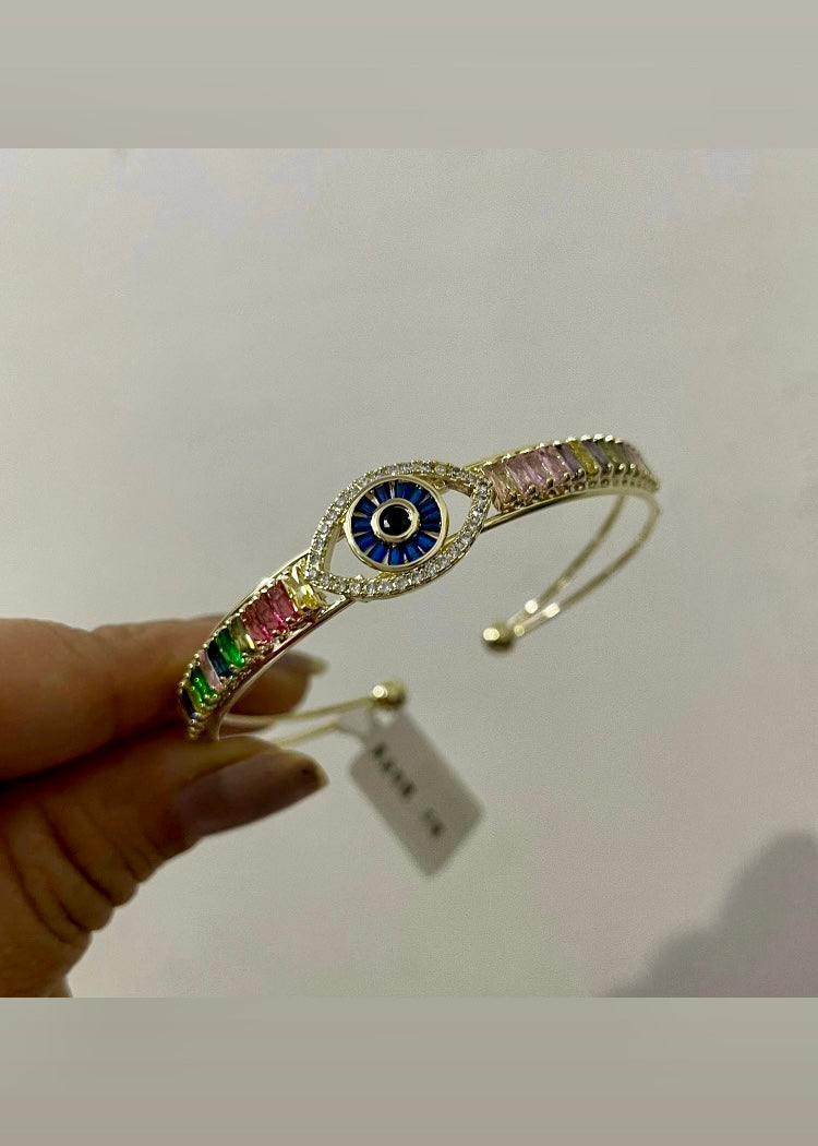 Evil eye orb cuff bracelet(Gold)