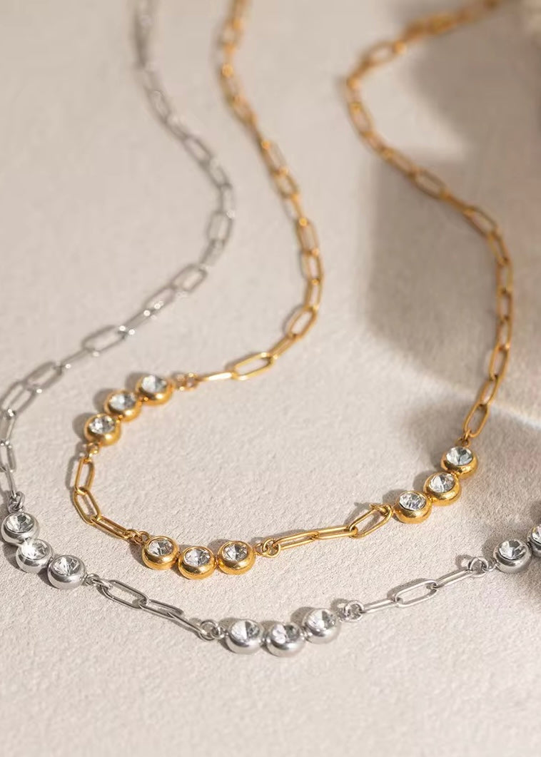 Celeste link necklace(Silver)