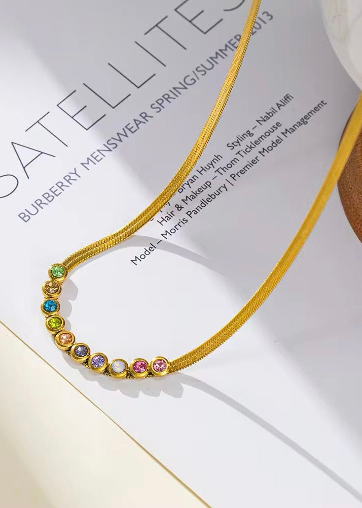Multicolor aura necklace
