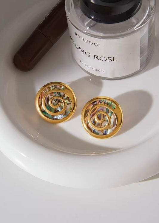 Mop swirl earrings