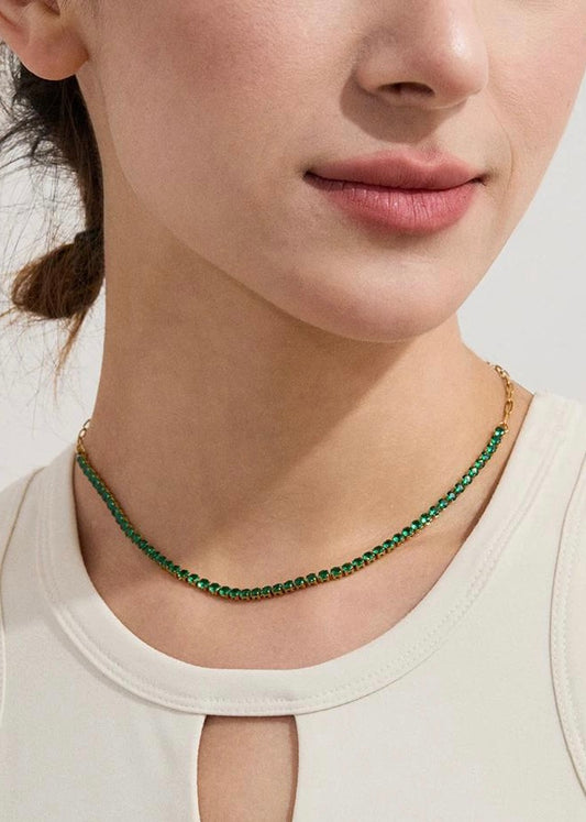 Emerald glow necklace