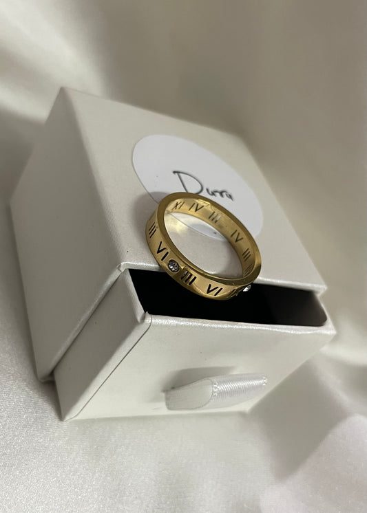 Roman band ring(Gold)