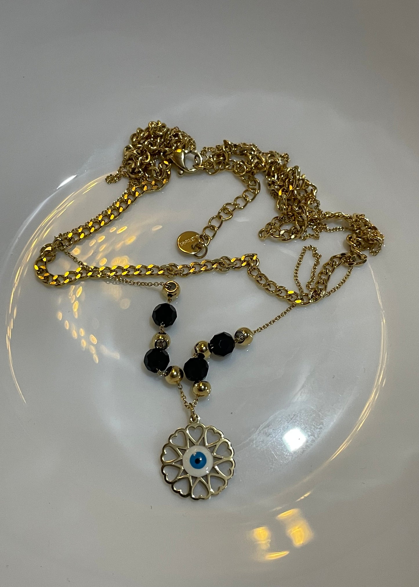 Evil eye beads necklace