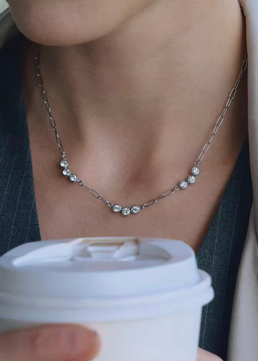 Celeste link necklace(Silver)
