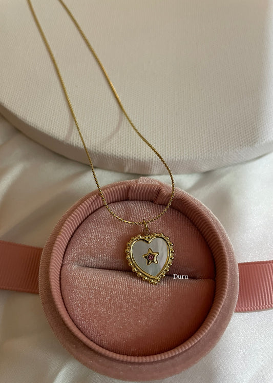 Mop heart necklace