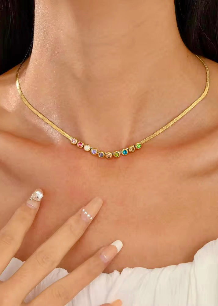 Multicolor aura necklace